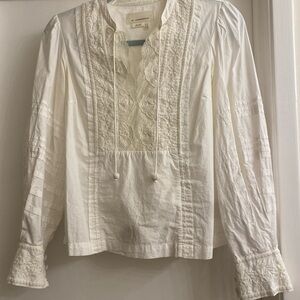 Anthropologie White Lace Blouse
